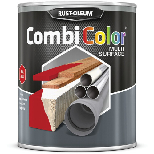 Rust-Oleum Rust-oleum 7365MS.0.75 Combicolor Multi-Surface, One Paint, Many Surfaces, Bright red-RAL 3000