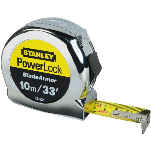 STANLEY Stanley Tools PowerLock BladeArmor Pocket Tape 10m/33ft (Width 25mm) STA033531