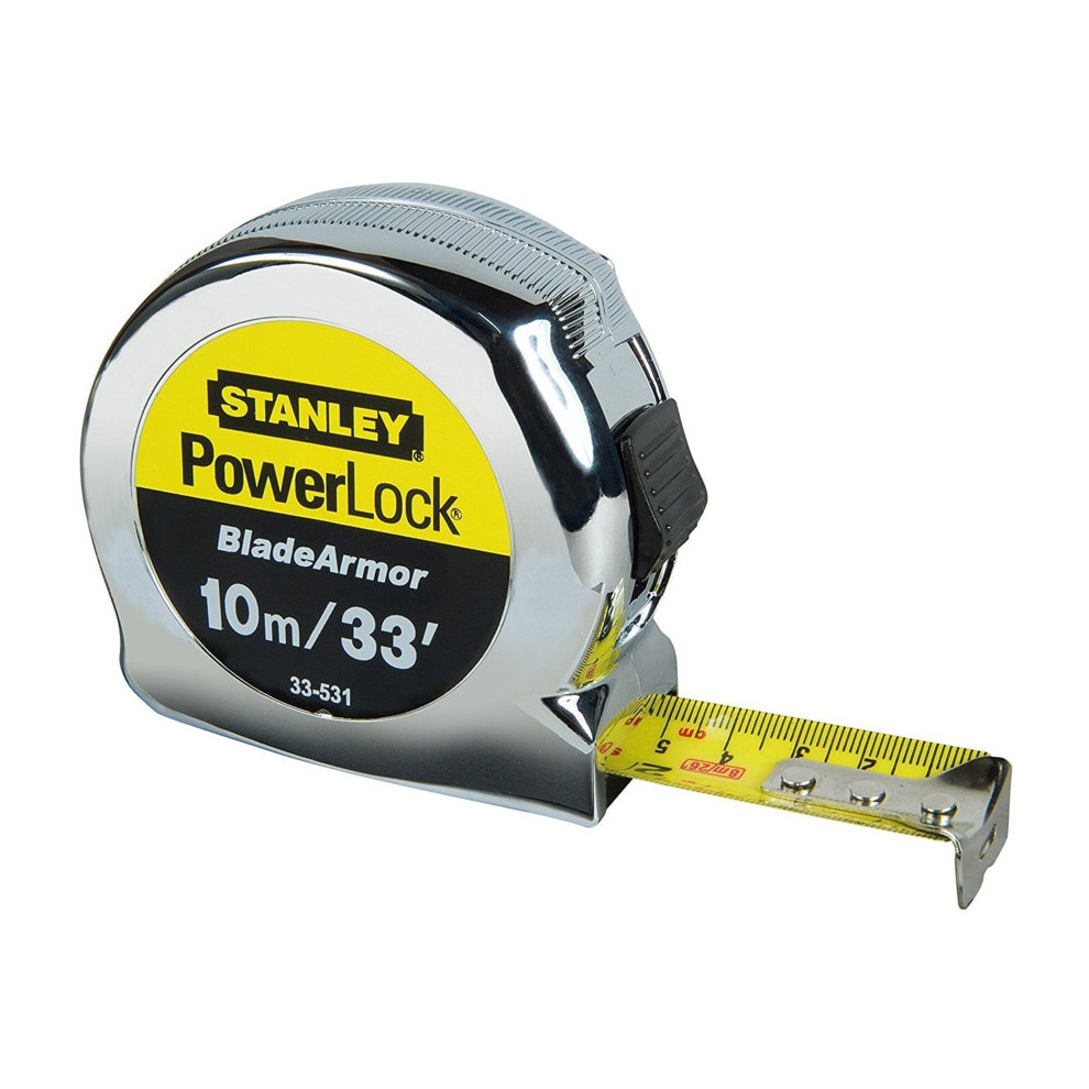 Stanley Tools Powerlock Bladearmor Pocket Tape 10M/33Ft (Width 25Mm) Sta033531