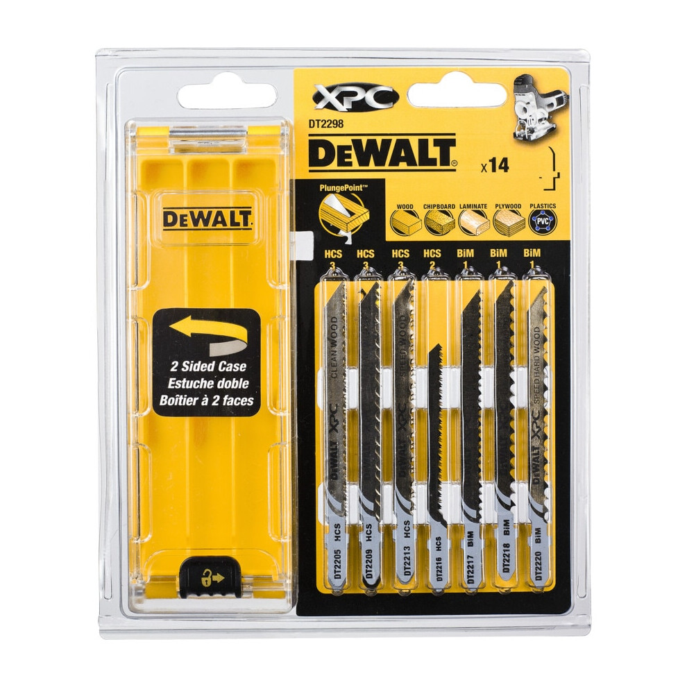 DeWalt DT2298-QZ 100mm XPC Jigsaw Blade Kit (14 Pieces)