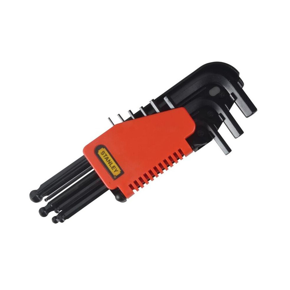 Stanley 0-69-256 Hex Key Allen Key Set 9 Piece Ball End 1.5 - 10mm