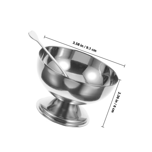 Set Ciotole In Acciaio Per Dolci E Gelato 1