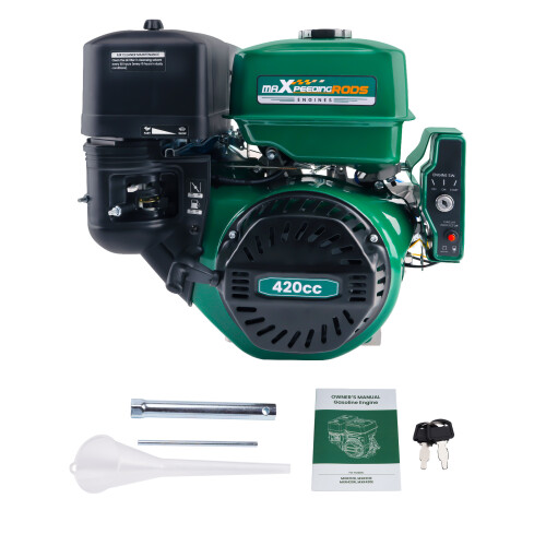 Οριζόντια μηχανή 420cc 15HP Ηλεκτρική μηχανή βενζίνης/αερίου 4 Κόπημα OHV