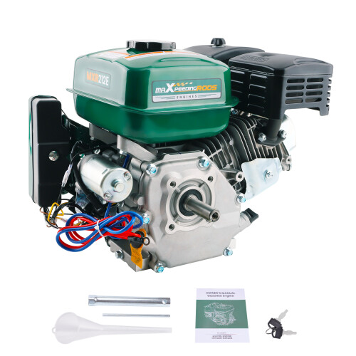 Οριζόντιος κινητήρας 212cc 7,5HP Ηλεκτρικός κινητήρας βενζίνης/αερίου 4-χρονος OHV 1