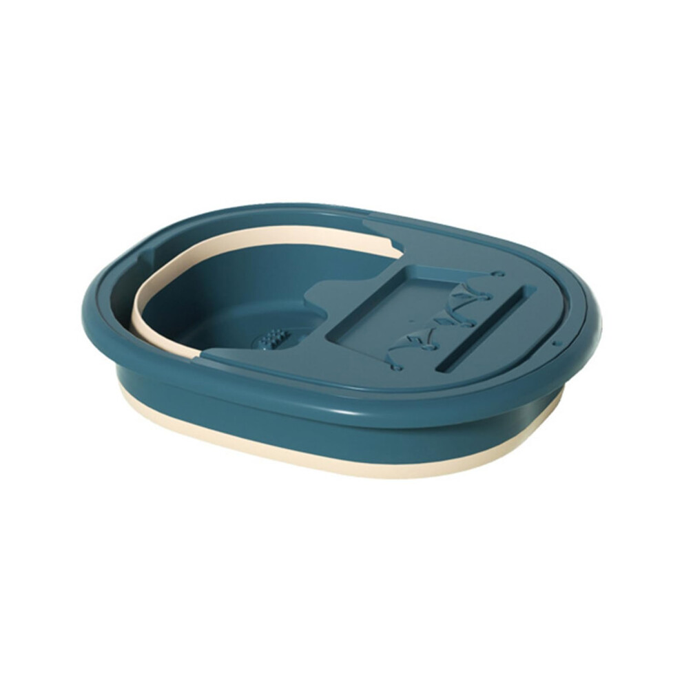 Foldable Foot Bath Bucket With Lid, Collapsible Foot Soak Basin For Pedicure And Massage, Portable Foot Wash Basin