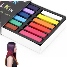 Hair Chalk 12 Colors Temporary Hair Dye, Safe Washable Chalk For Kids, Colorful Hair Color Pen For Halloween Carnival