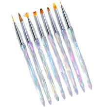 8St Nail Art Penselen Acryl Nylon Set Voor Manicure Dotting En Tekenen