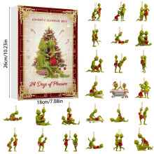 (Grinch)Calendrier de l'avent de Noël Gorille Air Force Ballet boîte aveugle compte à rebours 24 jours