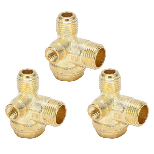 3Pcs Rückschlagventil 3 Weg Messing Luftkompressor