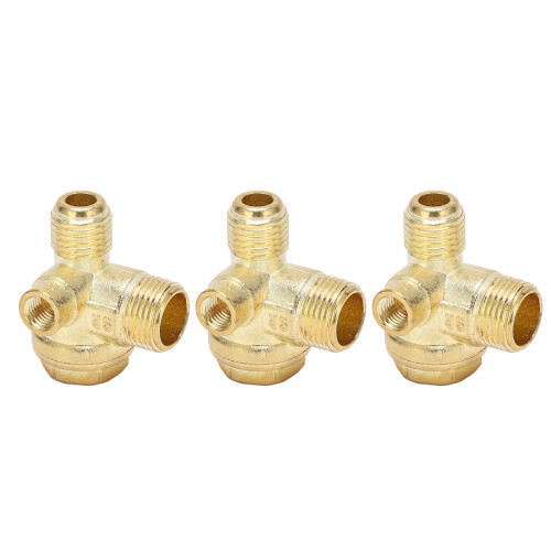 3Pcs Rückschlagventil 3 Weg Messing Luftkompressor 1