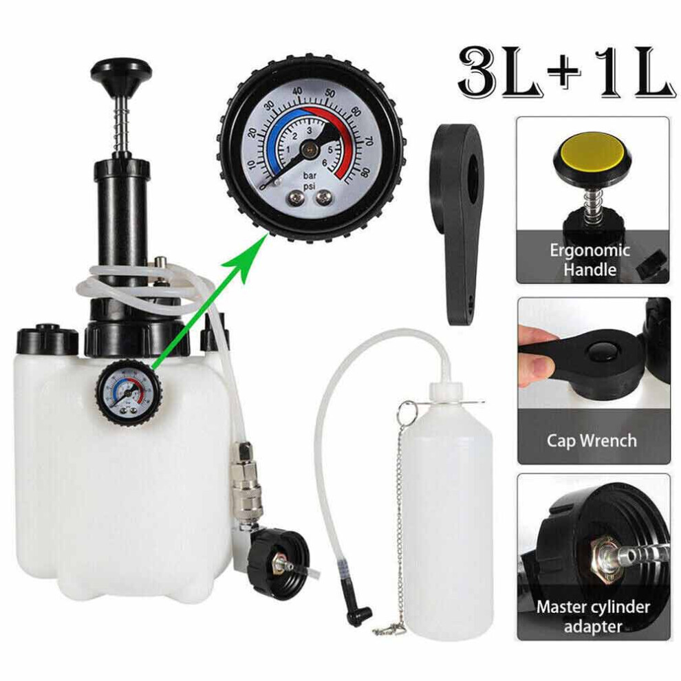 3L Brake System Clutch Fluid Pressure Bleeding Device Car Bleed Tool 771700660442