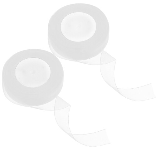 2Rol Silky Organza Wit Polyester Voor Bruiloft Decoratie 2