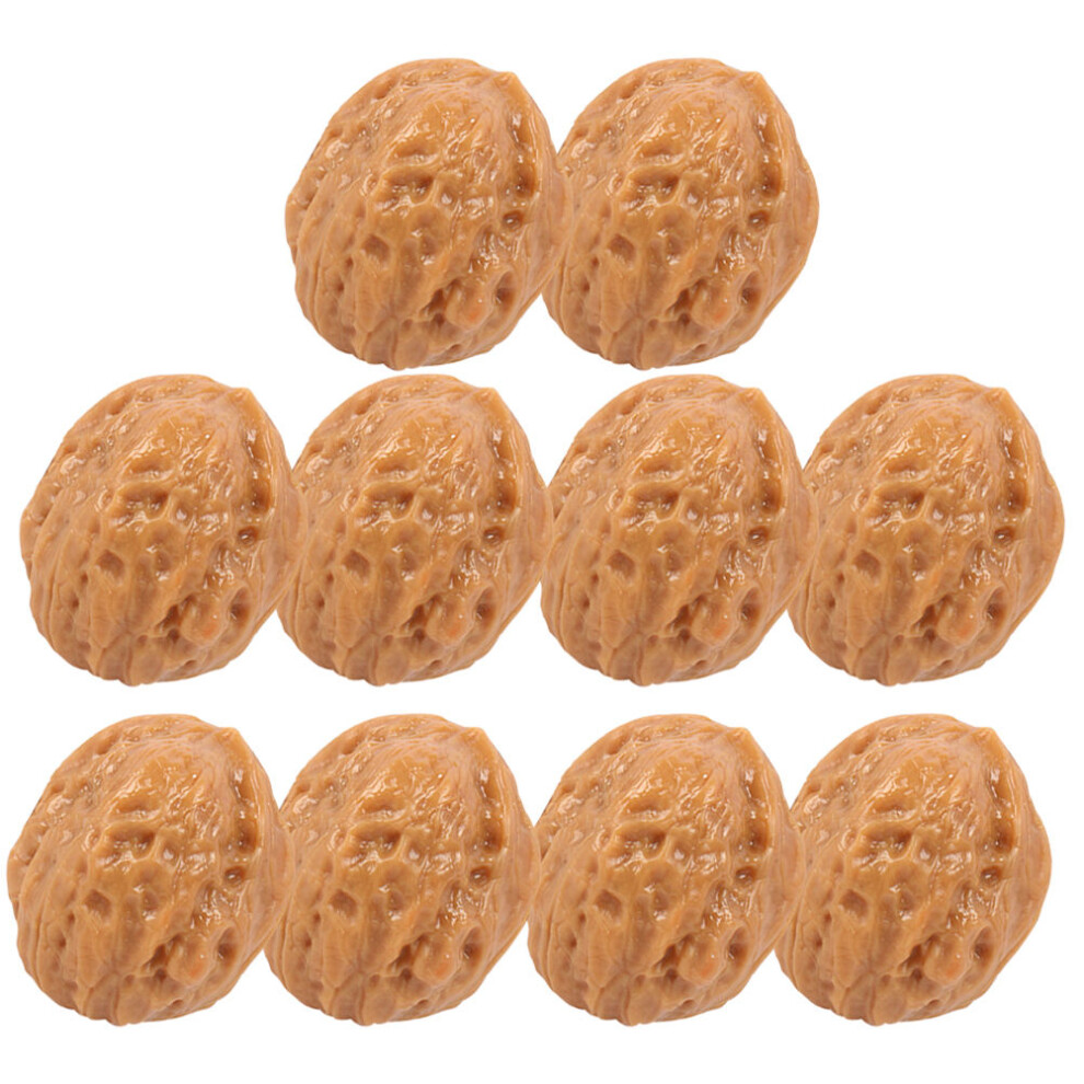 10 Sztuk Imitacji OrzechóW Laskowych Dekoracyjne Ozdoby-image