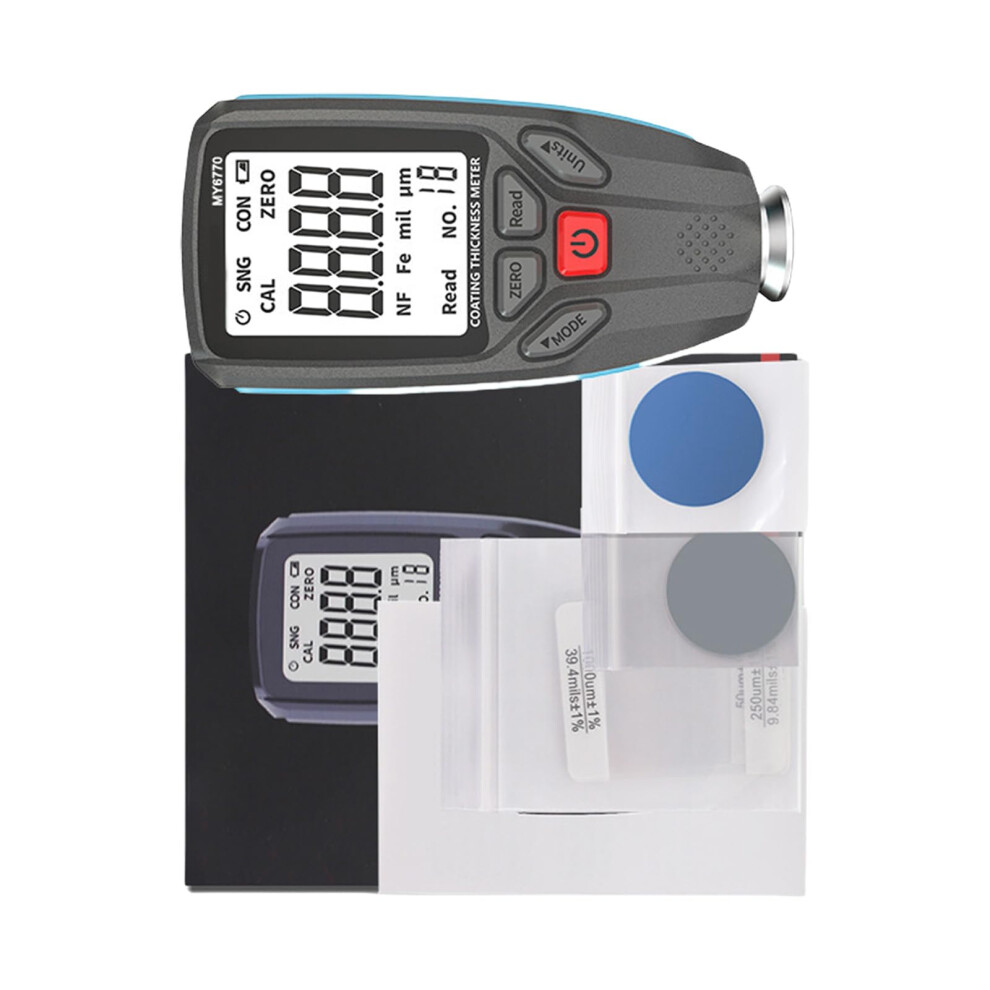 Digital Paint Coating Tester 0.1Um Resolution Portable Thickness Meter Vehicle Paint Thickness Lab Use Auto Shutoff 9084446561531