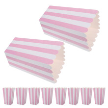 Popcorn Buckets 24 Pack Striped Paper Boxes Movie Night Party Candy Table Containers