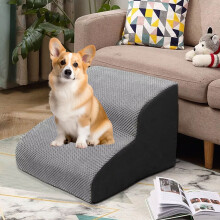 Dog Cat Pet Puppy Sofa Bed Stairs Ramp 2 Steps & Washable Cover