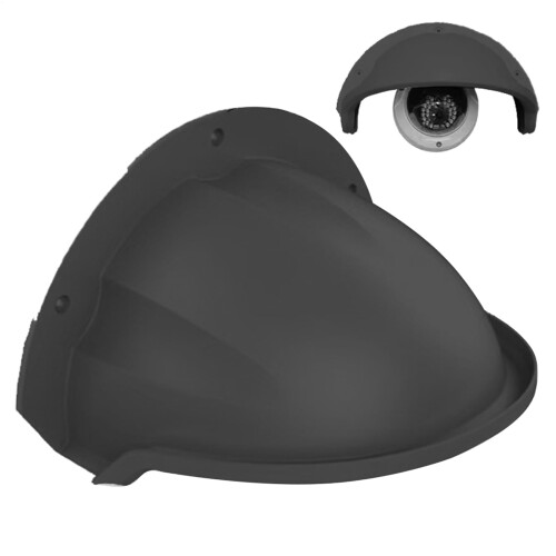 Security Camera Protector Dust-Proof Rain Cover Large Canopy Design, Sunblock Panel Weather Shield, Universal Fit, Black