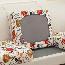 Printed Elastic Sofa Seat Cushion Cover L-Shaped Armchair Stretch Slipcover Furniture Protector For Living Room XL 1Pc