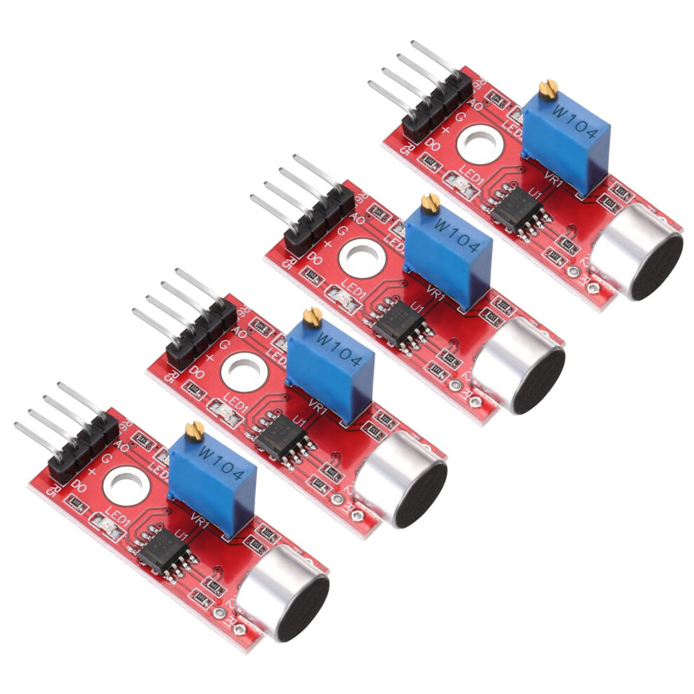 Ky-037 Voice Detection Module 4 Pcs Microphone Sound Sensor Module For Voice Activated Switch Arduino Compatible 9354506482220