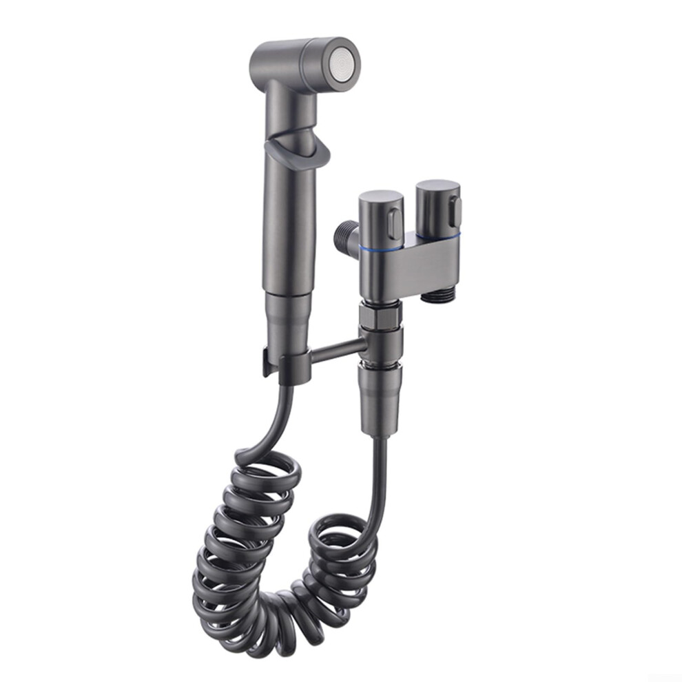 Bidet Sprayer For Toilet Handheld Bidet Spray With Dual Control Valve Gunmetal Grey Toilet Jet Spray Accessories 9393856556878