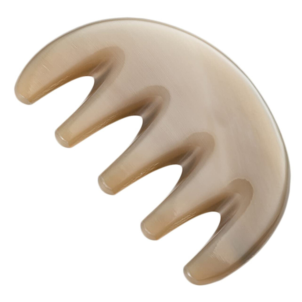 Unisex Gua Horn Comb Wide Tooth Scalp Massager For Relaxation Acupoint Therapy Ox Horn Material Smooth Surface Hair Care Tool