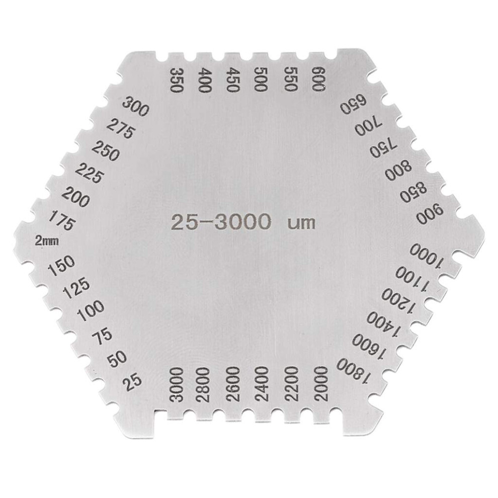 Wet Film Thickness Gauge Stainless Steel Hexagonal Comb With Scale For Wet Film Compatibility Cordless Grass Trimmer 9084446562255