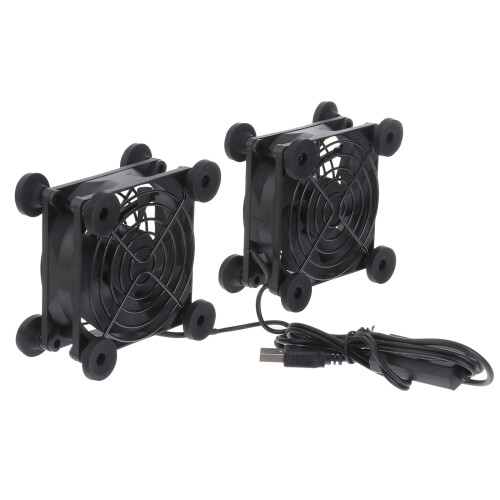 Router Cooling Fan USB Stil Zwart Ventilator