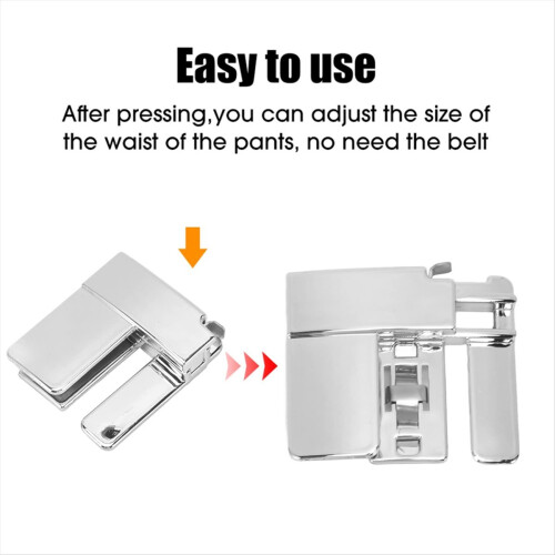 Pants Waist Shrink Clip Buckle Multi Function Belt Clip Buckle Silver 2
