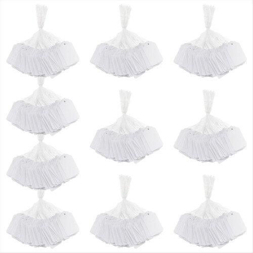 White Price Tags with String - 1000PCS Pre-Strung String Tags 2