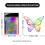100Pcs Holographic Glitter Butterfly Stickers,Decorative Decals 4
