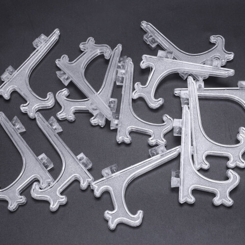 12 Stück 3 Zoll Staffeleien oder Tellerhalter Essteller (Transparent) 2