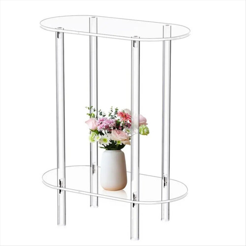 Sofa Table Side Transparent Tea Tables Table Acrylic Storage Cabinet 1