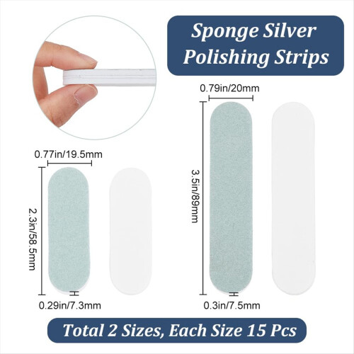 30Pcs Polishing Stick Rectangle Double-Sided Sanding Buffing Bars 2