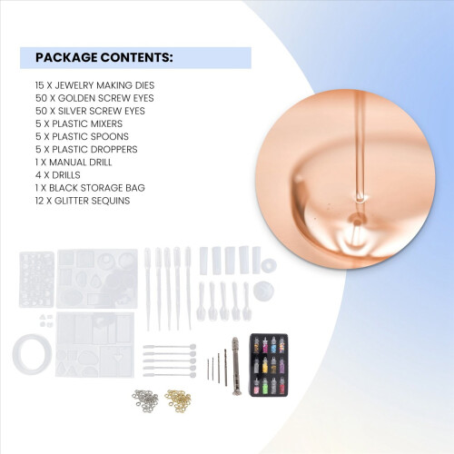 148Pcs Resin Jewelry Making Kit, Casting Mold for Beginners 2