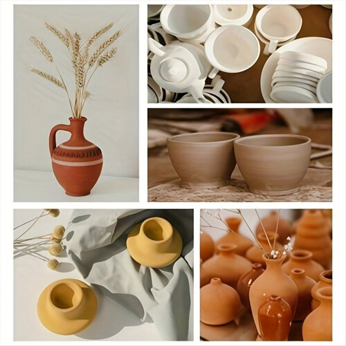 5pcs Wooden Pottery Mold Set for Ceramic Clay Crafting 2