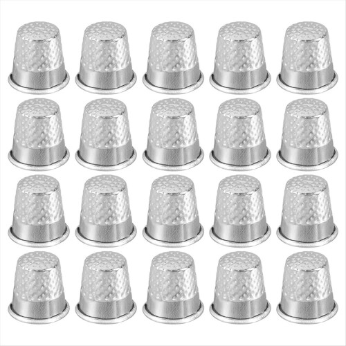 Sewing Thimble Finger Protector, 20 Pcs Metal Finger Shield Ring 1