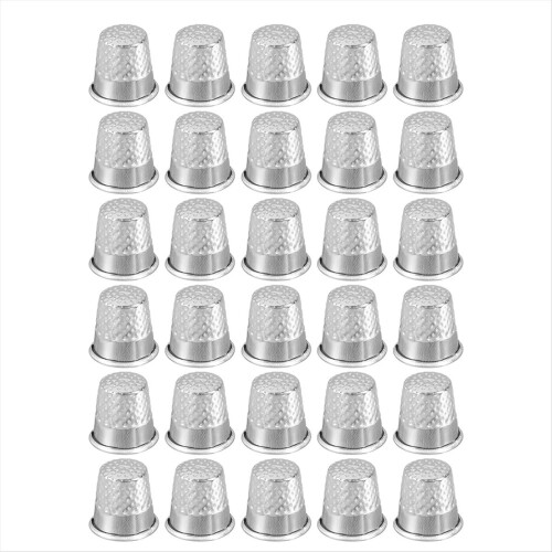 Sewing Thimble Finger Protector, 30 Pcs Metal Finger Shield Ring 1