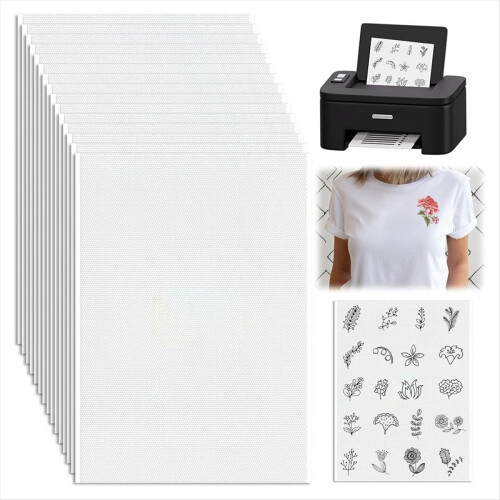 15PCS A4 Water-Soluble Self-Adhesive Embroidery Stabilizer -Printable 1