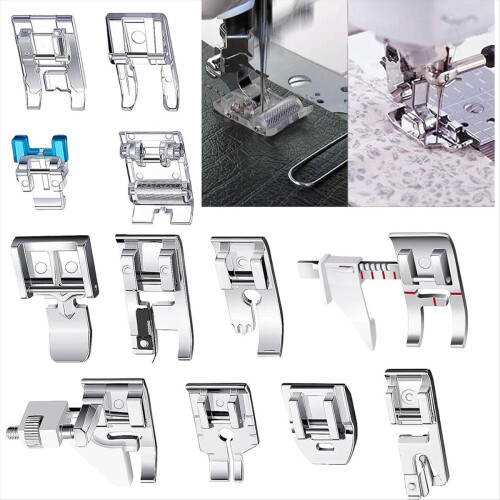 12Pcs Presser Foot Kit,Straigh Foot, Roller Foot 2