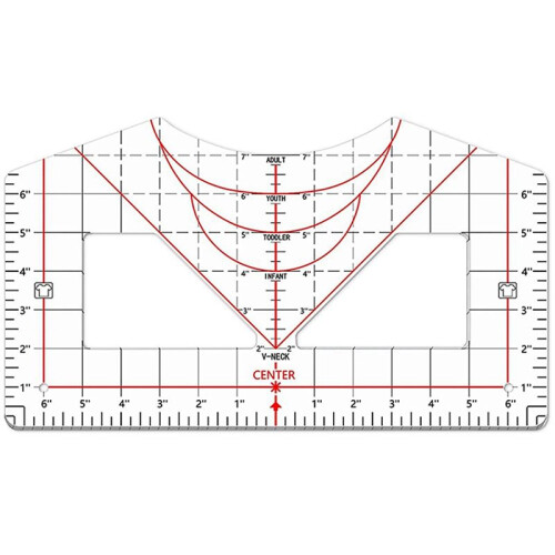 T-Shirt Ruler for Alignment T-Shirt Centered Design for All Sizes 1