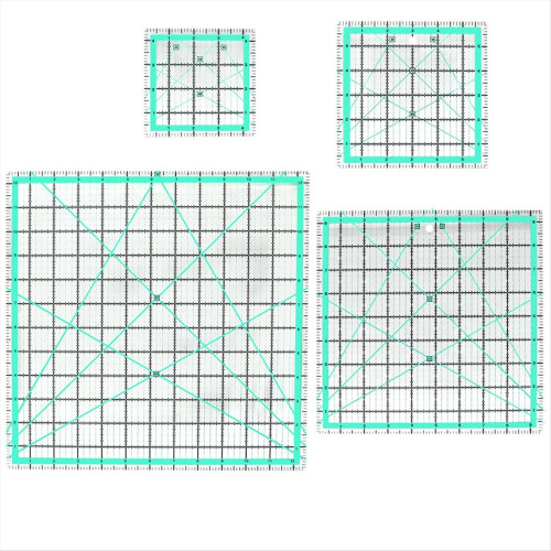 4PCS Square Quilting Ruler (12.5/9.5/6/4.5Inch) Sewing Acrylic Ruler 2