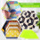 6Pcs Half Hexagon Quilting Template Acrylic Quilting Template Ruler 6
