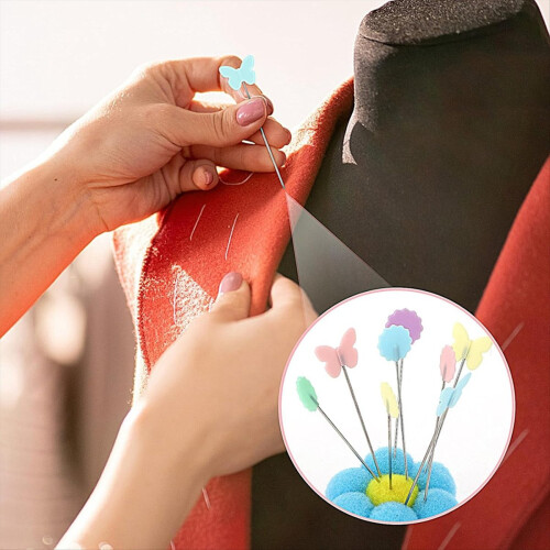 400 Pcs Multicolor Flat Head Straight Pin, Sewing Pins Straight 2