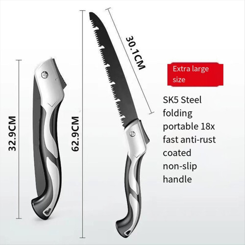 Folding Multi-Function Hand Saw with High-Speed Hacksaw Blade 2