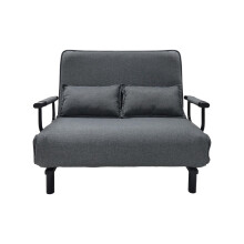 Alivio Double Folding 2-in-1 Convertible Sofa Cum Bed with Adjustable Backrest (Grey)