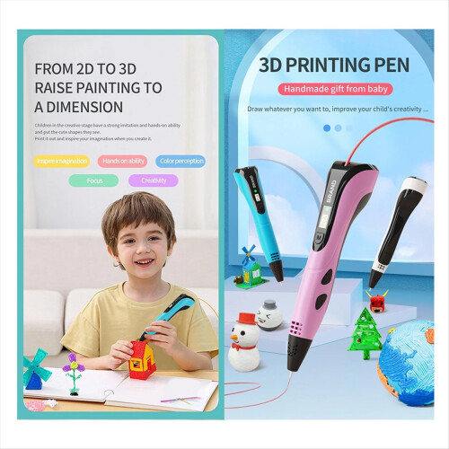 3D Printing Pen for Kids Educational Art Tool Blue 2
