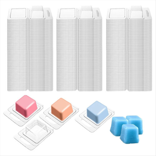 150Pack Wax Melt Container 1.3 oz Plastic Wax Melt Set,Square 1