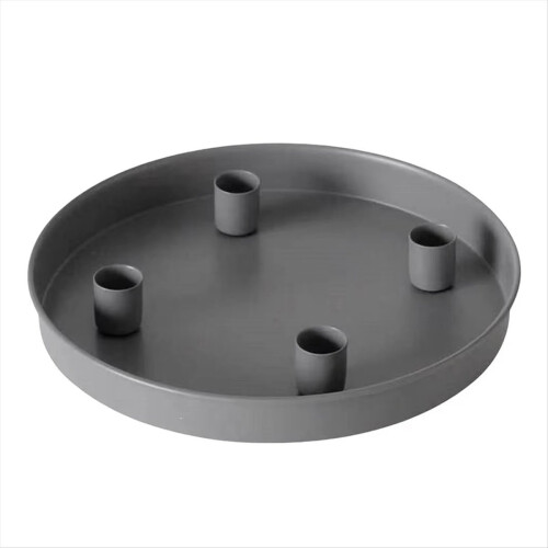 Round Tray with 4 Magnetic Candle Stand 1