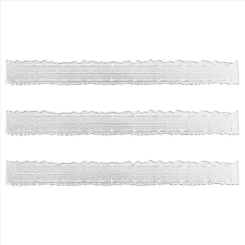 3 Pieces 8.4 Inches Metal Irregular Edges Ruler for Card Making Tools 1
