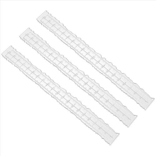 3 Pieces 8.4 Inches Metal Irregular Edges Ruler for Card Making Tools 2